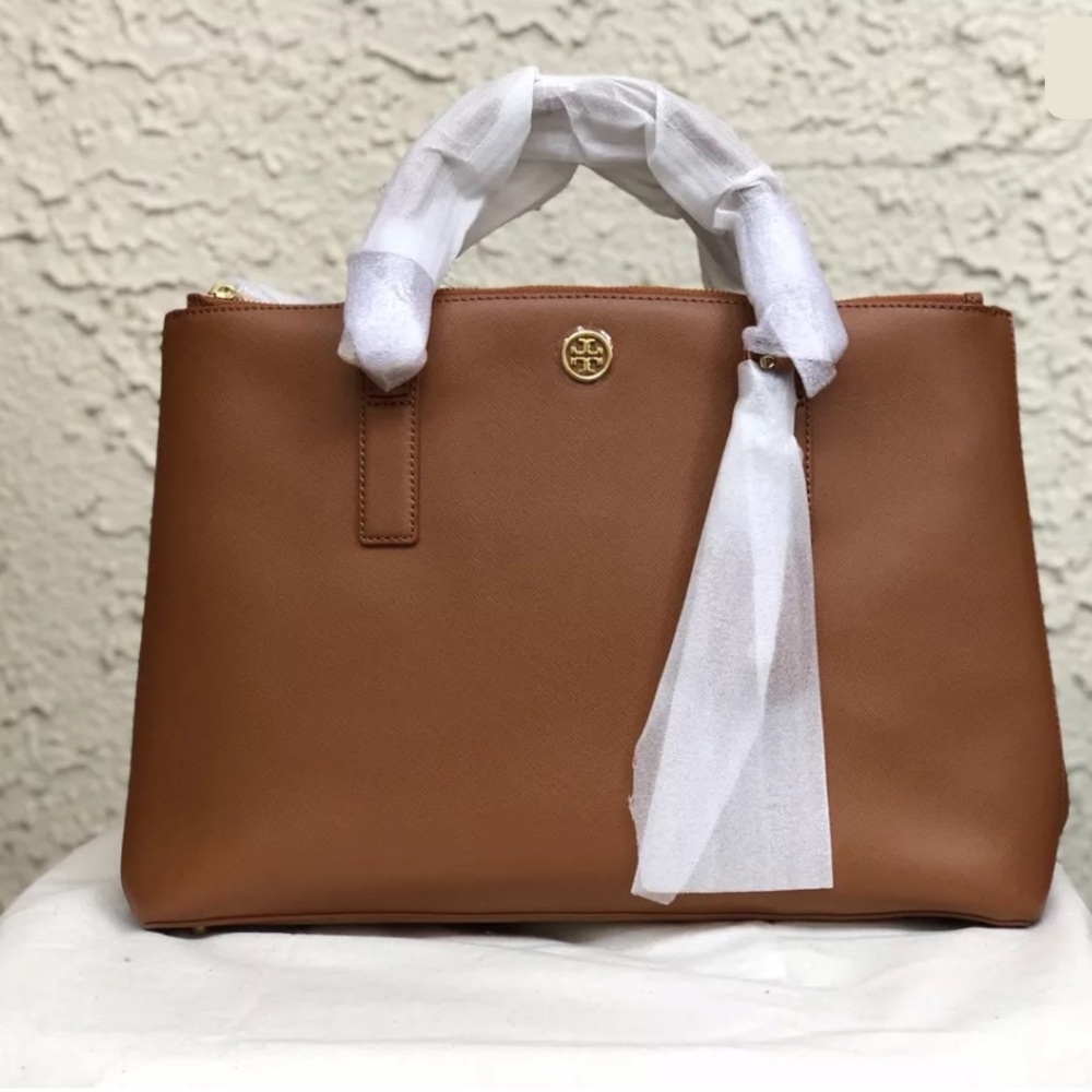 NWT TORY BURCH ROBINSON DOUBLE ZIP SATCHEL TOTE